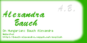 alexandra bauch business card